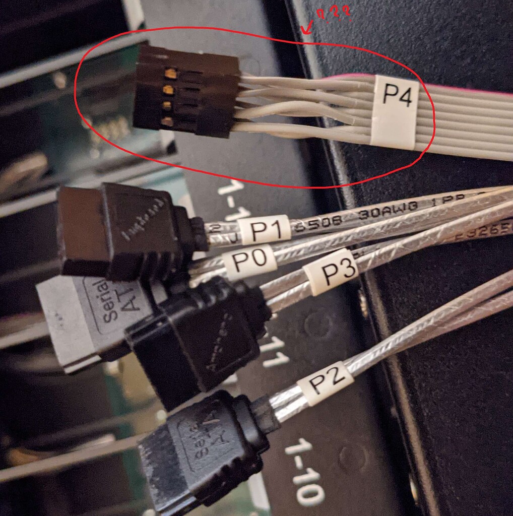 What's the additional 8 pin connector on the 4x 7Pin SATA adapter for