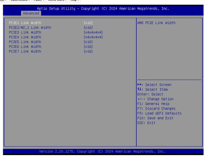 PCIE Lane Width
